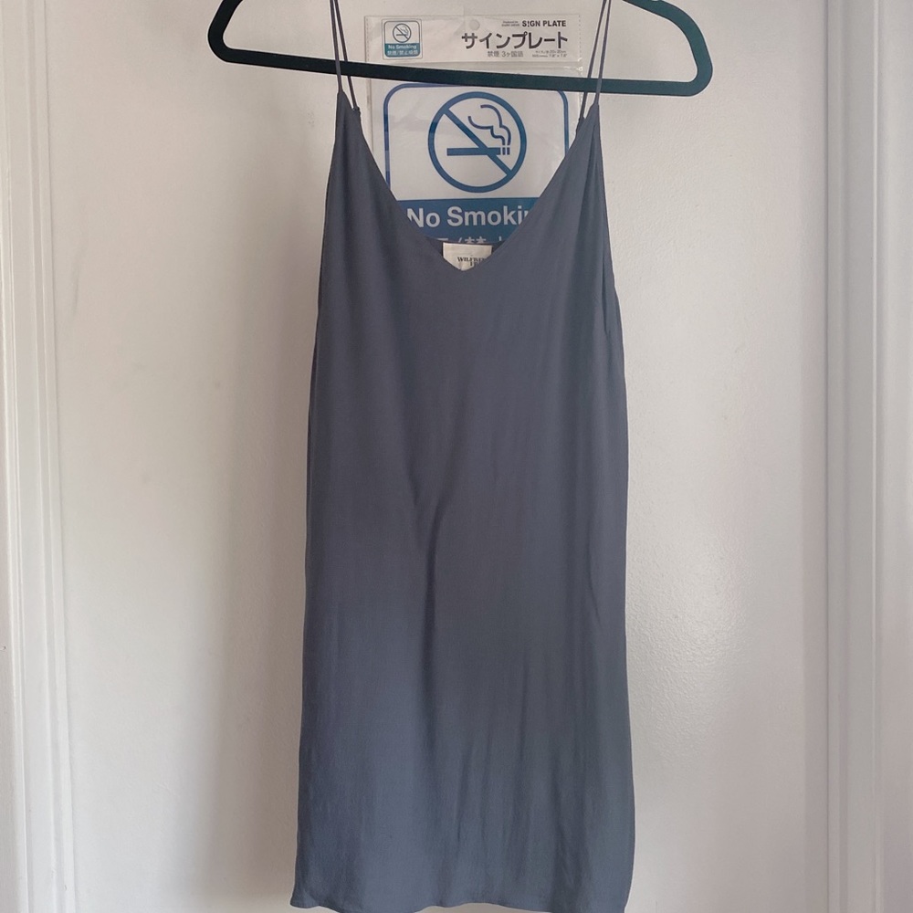 Wilfred Free Aritzia Vivienne Dress slip small grey charcoal